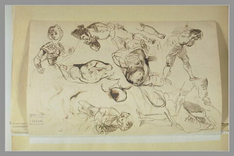 Etudes de figures d'hommes ; de femmes ; et d'enfant, image 2/2