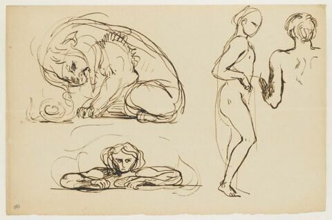 Etudes de personnages et d'animaux, image 1/2