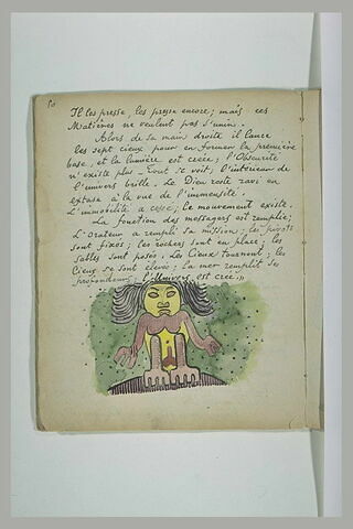 Texte manuscrit en langue française et illustration mahorie, image 2/2