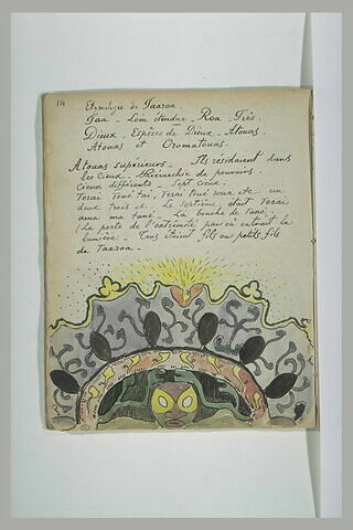 Texte manuscrit en langue française et illustration mahorie, image 2/2