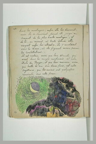 Texte manuscrit en langue française et illustration mahorie, image 2/2