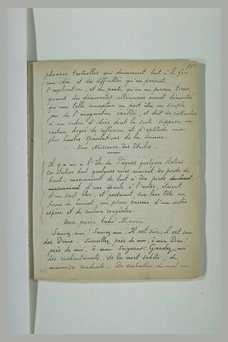 Texte manuscrit en langue française, image 2/2
