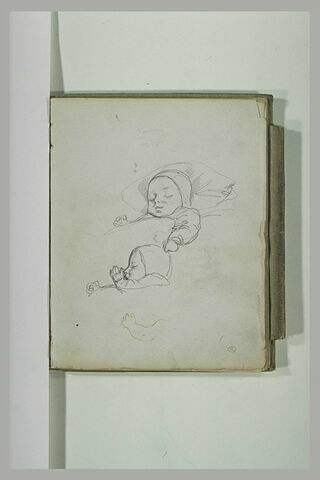 Deux études d'enfant endormi