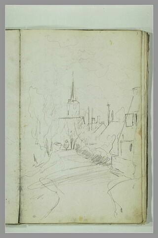 Vue d'un village bordant une route, image 1/1