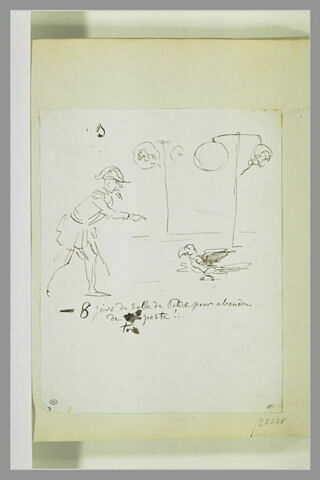 Caricature : militaire admonestant un perroquet, image 1/1