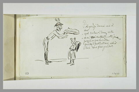 Caricature : un général anglais donnant à un grec un morceau de gâteau, image 1/1