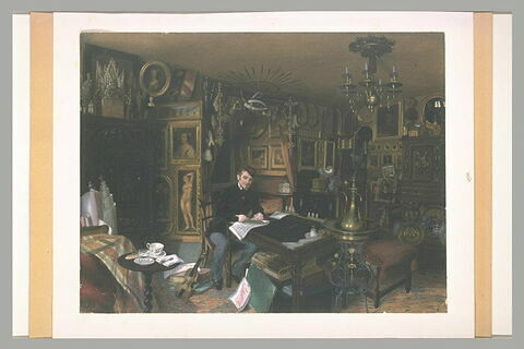 Charles Sauvageot dans son appartement du 56 rue du faubourg Poissonnière, image 2/2
