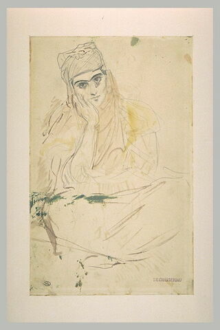 Juive d'Alger, assise en tailleur, de face, image 1/1
