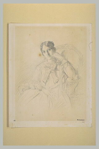 Portrait de Mme Eugène Piot, assise dans un fauteuil