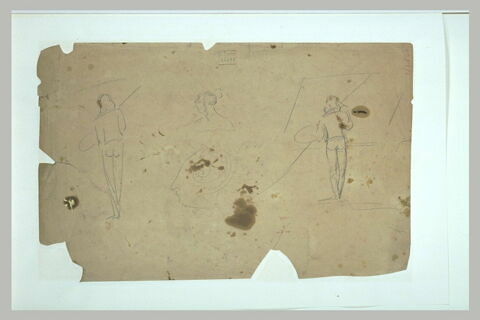 Caricatures d'un peintre à son chevalet, et femme, image 1/1