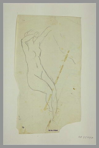 Femme nue, levant les bras, image 1/1
