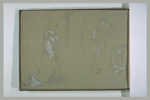 Une femme en prière, une mère et son enfant et une figure agenouillée, image 1/1