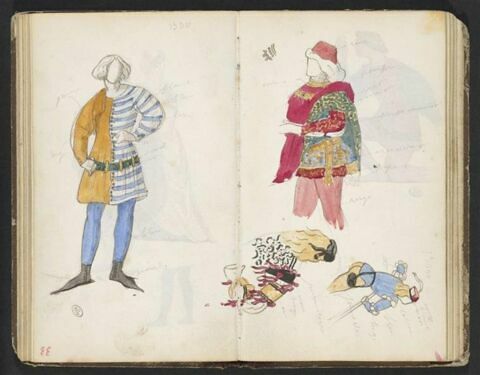 Personnage en costume du Moyen-Age ; partie de costume, image 4/4