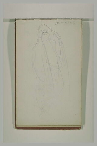 Une femme arabe voilée, debout, image 1/1