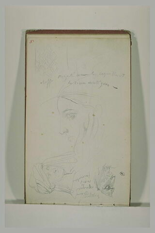 Etudes de têtes d'arabes et de juifs et de motifs décoratifs, image 1/1