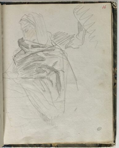 Personnage assis drapé, image 1/2