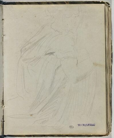 Personnage drapé assis d'après l'antique, image 1/1