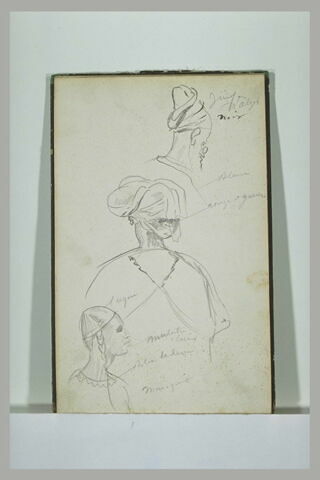 Etudes de coiffures et de turbans, image 1/1