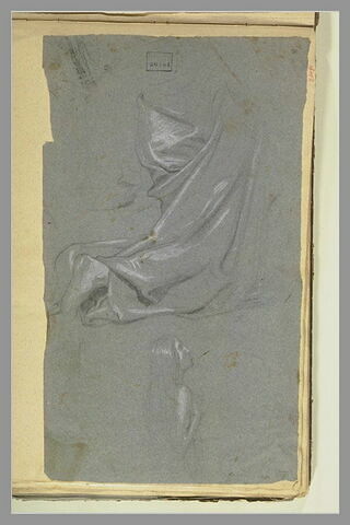Draperie ; femme, en buste, de profil, image 1/1