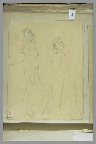 Deux études d'un homme endormi, image 2/3