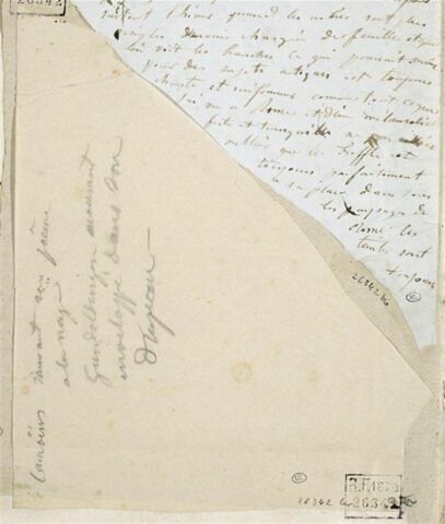 Texte manuscrit, image 1/2