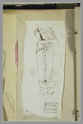 Etude de costume antique, image 2/2