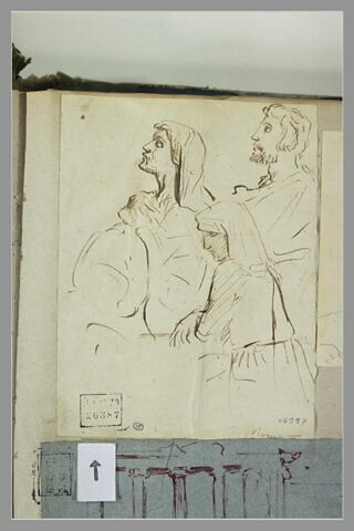 Deux femmes et un homme en prières, image 2/2