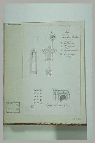 Pise : place du Dôme (plan) ; Loggia de'Ranchi (plan et détail), image 1/1