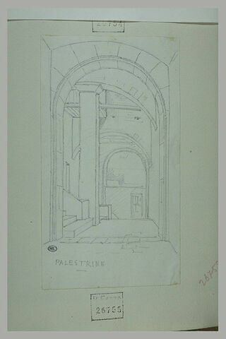 Palestrina : vue d'un vestibule voûté, image 1/1