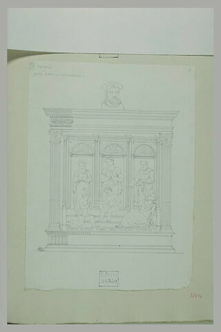 Fiesole : relevé d'un autel dans la cathédrale.