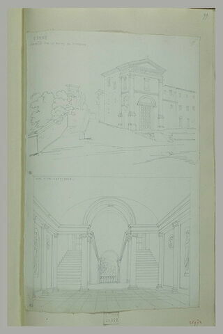 Sienne : chapelle sur la route de Florence et vue d'un vestibule, image 2/2