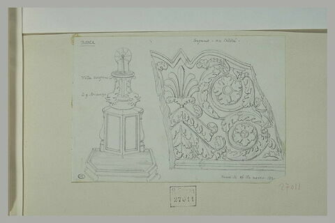 Fontaine, Villa negroni, et fragment trouvé au Colisée, image 1/1