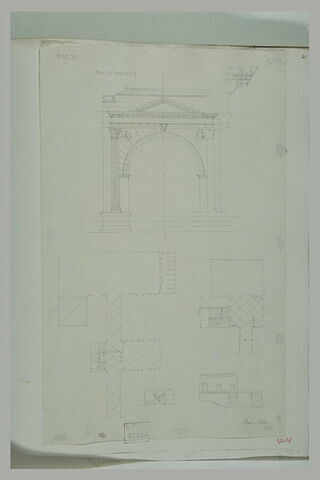 Relevé et plans de l'Arc d'Auguste à Rimini, image 1/1