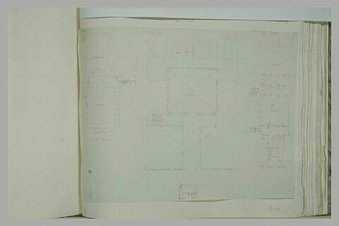 Plan du palazzo Gavassini à Ferrare et plan de deux autres édifices, image 2/2