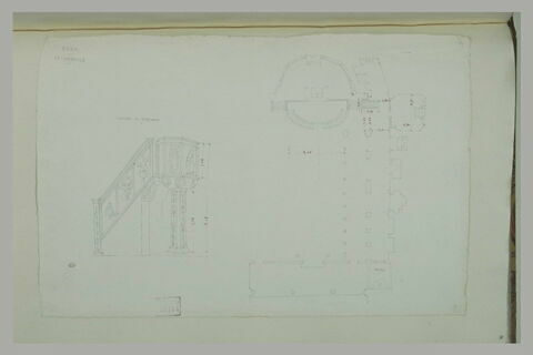 Chaire, et plan de la cathédrale de Narni