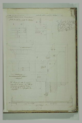 Profils, coupes de chapiteaux, bases, et fûts au Palais de la Chancellerie, image 2/2