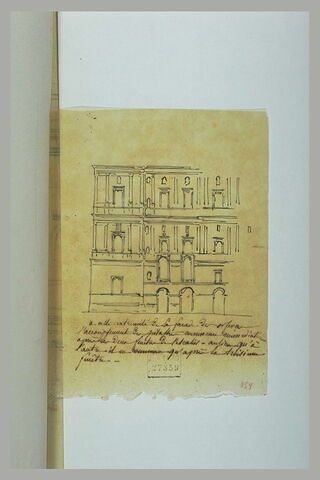Etude de la façade du Palais de la Chancellerie à Rome, image 1/2