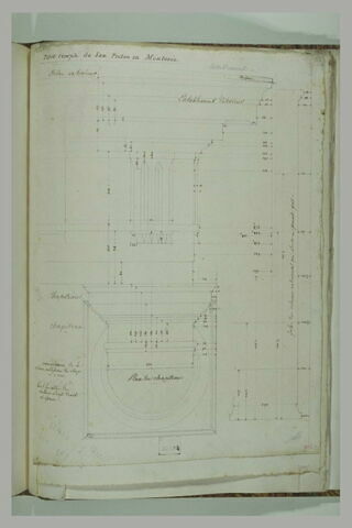 Relevés de soubassements et chapiteaux, S. Pietro in Montorio, image 2/2