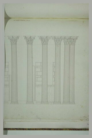 Rome : colonnes et coupes du Temple de Vesta
