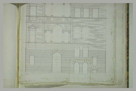 Rome : plan et façade du palais dell'Aquila, image 3/3