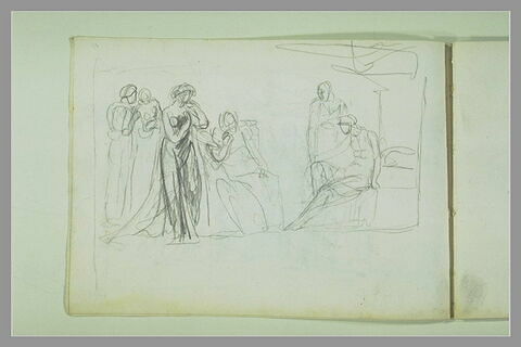 Deux hommes assis entourés de figures, image 1/1