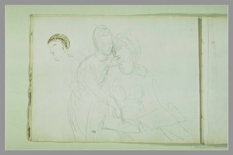 Tête de femme ; deux femmes l'une près de l'autre, image 1/1
