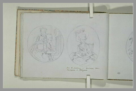 Deux jeunes femmes ; portrait de la marquise de Langeac, image 2/2