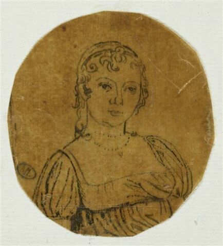 Portrait de femme, en buste, en toilette Empire