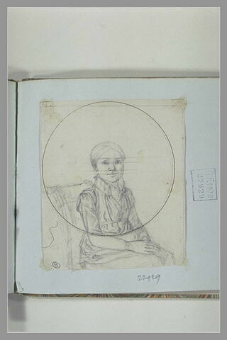 Portrait d'une jeune fille, assise, de trois quarts vers la droite, image 2/2