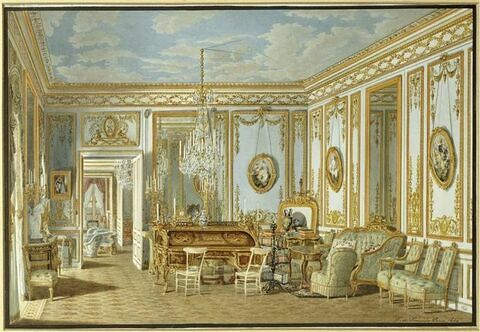 Vue du cabinet de travail de l'Impératrice au palais de Saint-Cloud