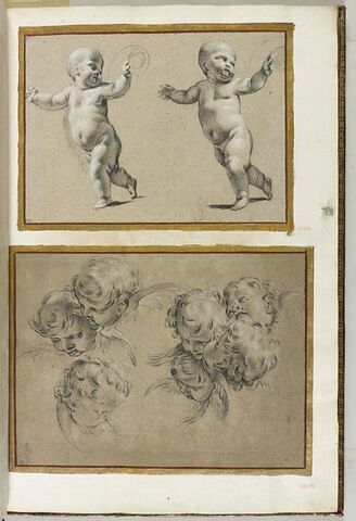 Deux enfants nus, marchant de trois quarts à gauche, image 2/3
