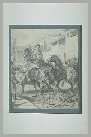 Tullia faisant passer son char sur le corps de son père Servius