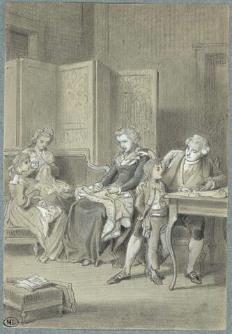Louis XVI et sa famille au Temple