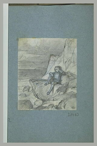 Vie de Chateaubriand : Chateaubriand enfant sur un rocher (?), image 2/2